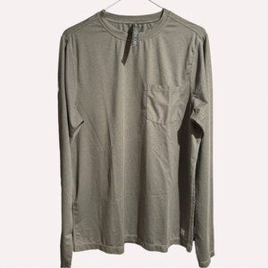 VUORI TRADEWIND Men's Olive Long Sleeve Performance Tee, Size Medium, LIKE NEW!
